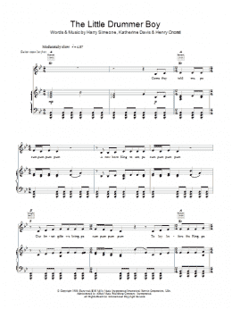page one of The Little Drummer Boy (Piano, Vocal & Guitar Chords)