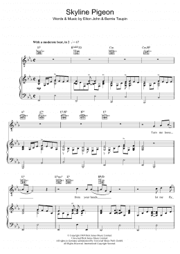 page one of Skyline Pigeon (Piano, Vocal & Guitar Chords)