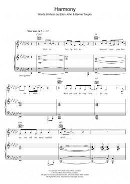 page one of Harmony (Piano, Vocal & Guitar Chords)