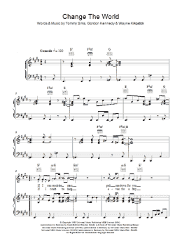 page one of Change The World (Piano, Vocal & Guitar Chords)