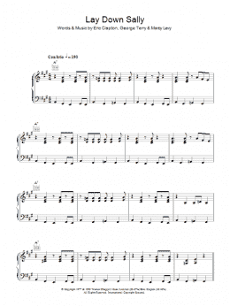page one of Lay Down Sally (Piano, Vocal & Guitar Chords)