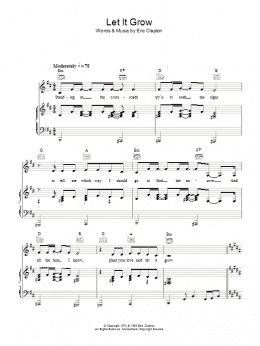 page one of Let It Grow (Piano, Vocal & Guitar Chords)