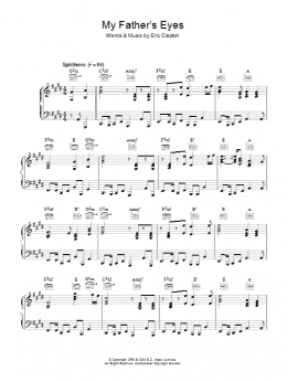 page one of My Father's Eyes (Piano, Vocal & Guitar Chords)