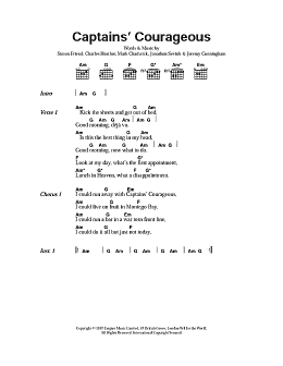 page one of Captain's Courageous (Guitar Chords/Lyrics)