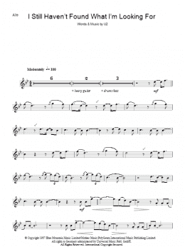 page one of I Still Haven't Found What I'm Looking For (Lead Sheet / Fake Book)