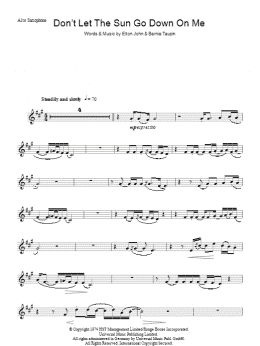 page one of Don't Let The Sun Go Down On Me (Alto Sax Solo)