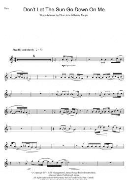 page one of Don't Let The Sun Go Down On Me (Flute Solo)