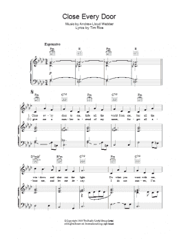 page one of Close Every Door (Piano, Vocal & Guitar Chords)
