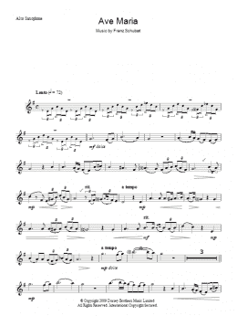 page one of Ave Maria (Lead Sheet / Fake Book)