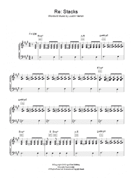 page one of Re: Stacks (Piano, Vocal & Guitar Chords)