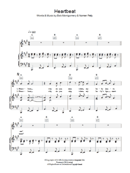 page one of Heartbeat (Piano, Vocal & Guitar Chords)