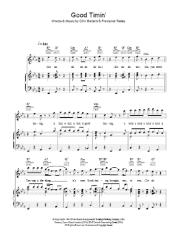 page one of Good Timin' (Piano, Vocal & Guitar Chords)