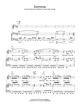 page one of Dominos (Piano, Vocal & Guitar Chords)