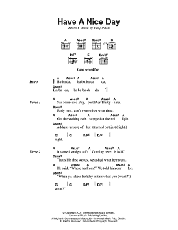 page one of Have A Nice Day (Guitar Chords/Lyrics)