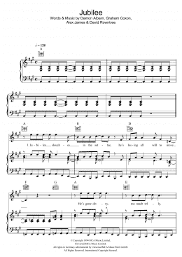 page one of Jubilee (Piano, Vocal & Guitar Chords)