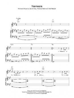 page one of Nemesis (Piano, Vocal & Guitar Chords)