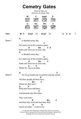 page one of Cemetry Gates (Guitar Chords/Lyrics)