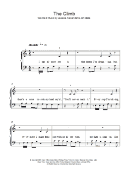 page one of The Climb (from Hannah Montana: The Movie) (Easy Piano)