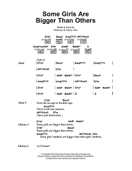 page one of Some Girls Are Bigger Than Others (Guitar Chords/Lyrics)