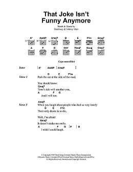 page one of That Joke Isn't Funny Anymore (Guitar Chords/Lyrics)