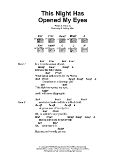 page one of This Night Has Opened My Eyes (Guitar Chords/Lyrics)