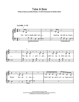 page one of Take A Bow (5-Finger Piano)