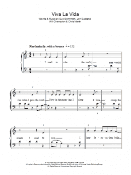 page one of Viva La Vida (Easy Piano)