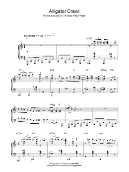 page one of Alligator Crawl (Piano Solo)