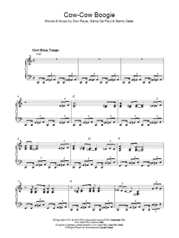 page one of Cow-Cow Boogie (Piano Solo)