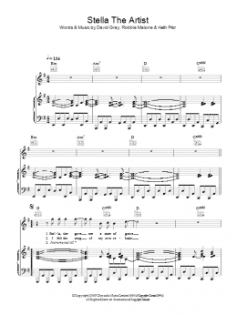 page one of Stella The Artist (Piano, Vocal & Guitar Chords)