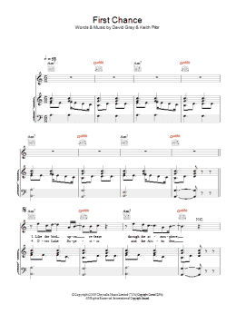 page one of First Chance (Piano, Vocal & Guitar Chords)