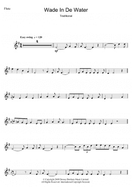page one of Wade In The Water (Flute Solo)