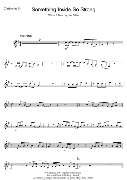 page one of (Something Inside) So Strong (Clarinet Solo)