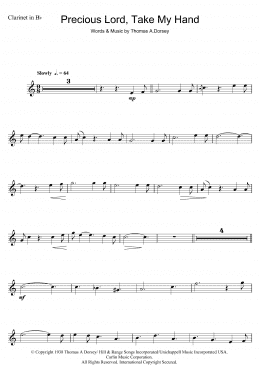 page one of Precious Lord, Take My Hand (Take My Hand, Precious Lord) (Clarinet Solo)
