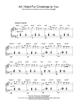 page one of All I Want For Christmas Is You (Piano Solo)