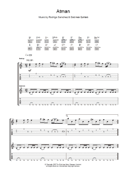 page one of Atman (Guitar Tab)