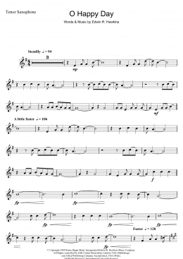 page one of Oh Happy Day (Tenor Sax Solo)