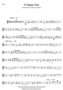 page one of Oh Happy Day (Flute Solo)