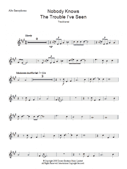 page one of Nobody Knows The Trouble I've Seen (Lead Sheet / Fake Book)