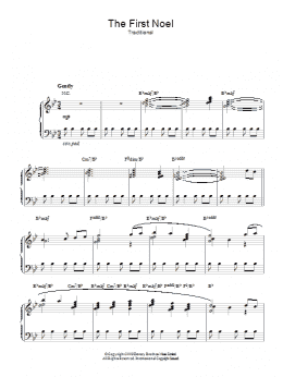page one of The First Nowell (Piano Solo)