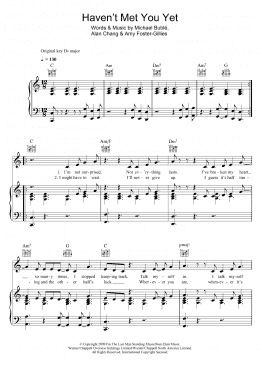 page one of Haven't Met You Yet (Piano, Vocal & Guitar Chords (Right-Hand Melody))