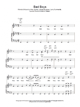 page one of Bad Boys (Piano, Vocal & Guitar Chords)