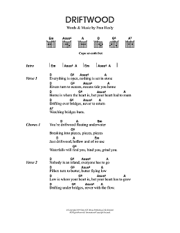 page one of Driftwood (Guitar Chords/Lyrics)