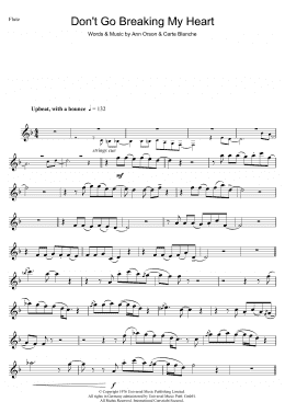 page one of Don't Go Breaking My Heart (Flute Solo)