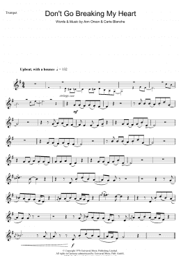 page one of Don't Go Breaking My Heart (Trumpet Solo)