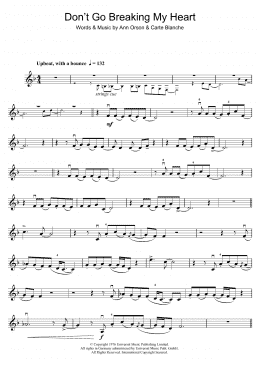 page one of Don't Go Breaking My Heart (Violin Solo)