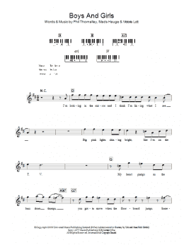 page one of Boys And Girls (Lead Sheet / Fake Book)