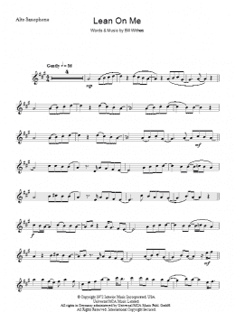 page one of Lean On Me (Lead Sheet / Fake Book)