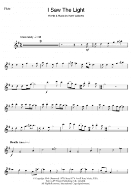 page one of I Saw The Light (Flute Solo)