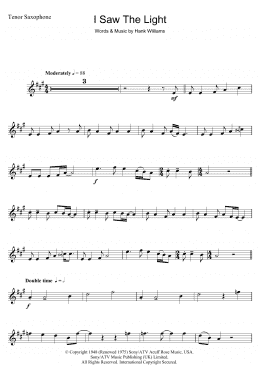 page one of I Saw The Light (Tenor Sax Solo)